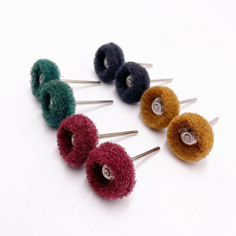 量大優(yōu)惠廠家批發(fā)尼龍迷你拋光刷  打磨機(jī)T型纖維輪  百潔布拋光