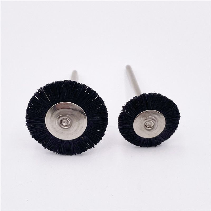 廠家供應(yīng)牙科技工帶柄鬃刷 拋光輪黑棕刷 齒科工廠材料
