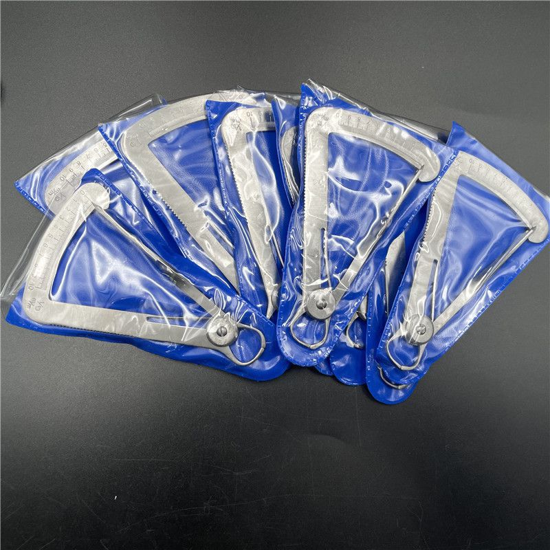 牙科材料齒科口腔器械 測(cè)量內(nèi)冠卡尺金屬卡尺 三角尺義齒工具